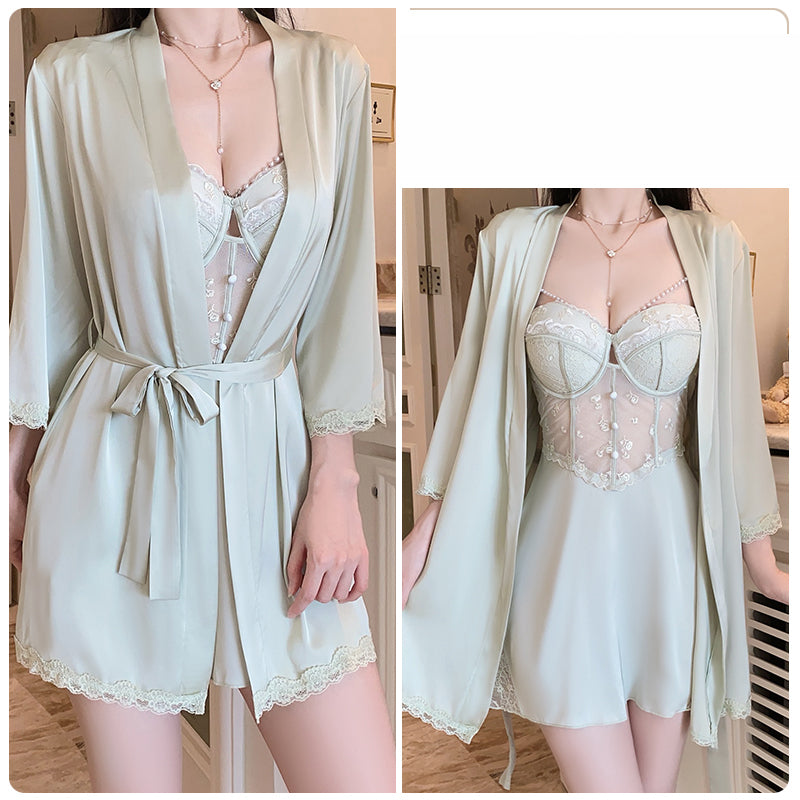 Apple Green — Lace Butterfly Chemise